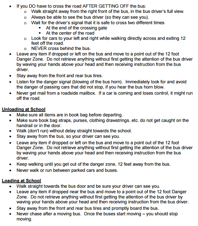 Student Safety Page 3 